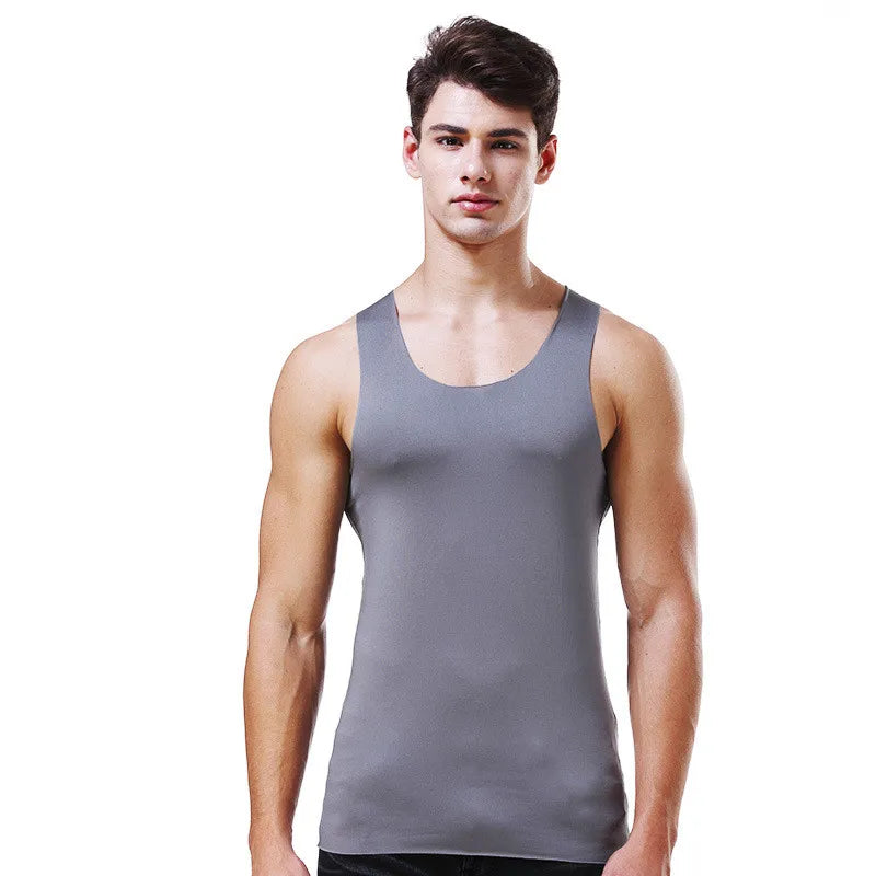 Ice Silk Men’s Tank Top for Fitness & Casual Wear