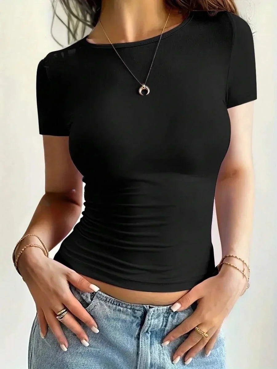 Women's Summer Slim Fit Crop Top - G&A Luxurys
