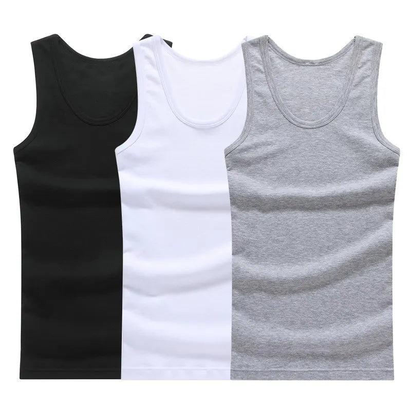 3-Pack Men’s 100% Cotton Tank Tops - G&A Luxurys