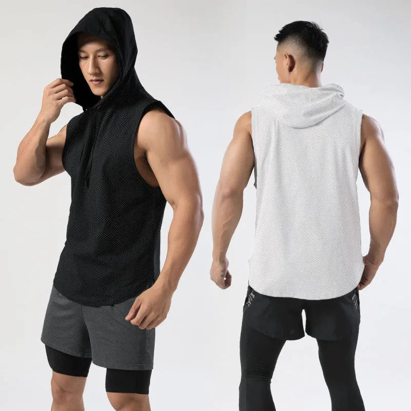 Men's Hooded Sleeveless Running Vest - G&A Luxurys