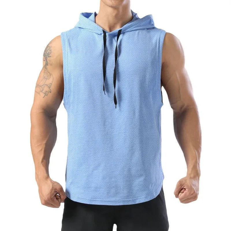 Men's Hooded Sleeveless Running Vest - G&A Luxurys