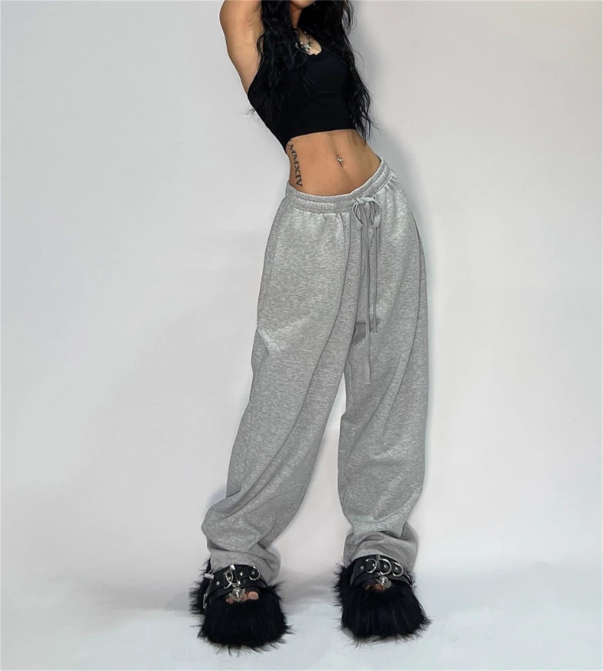 Women’s High-Waist Lace-Up Sweatpants