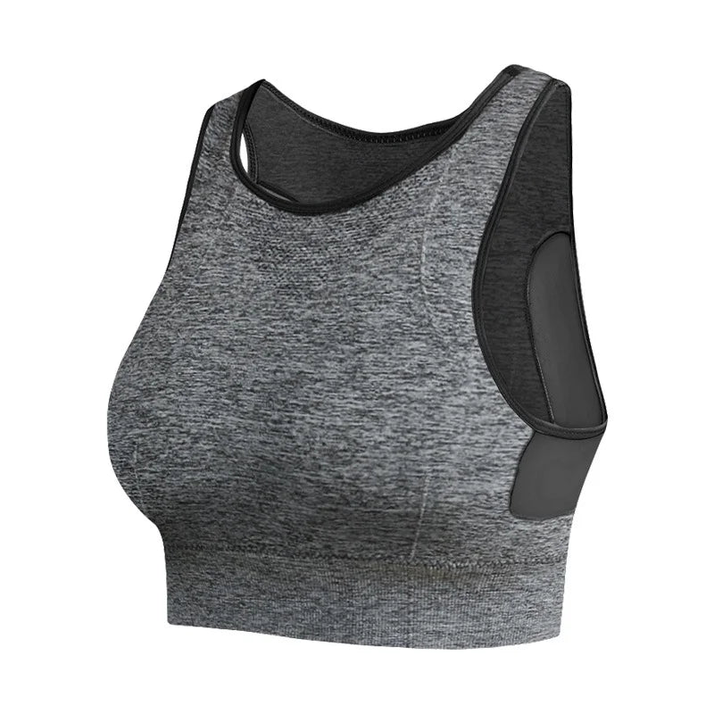 Women’s Shockproof Mesh Crop Sports Bra