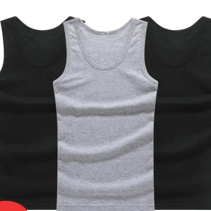 3-Pack Men’s 100% Cotton Tank Tops - G&A Luxurys