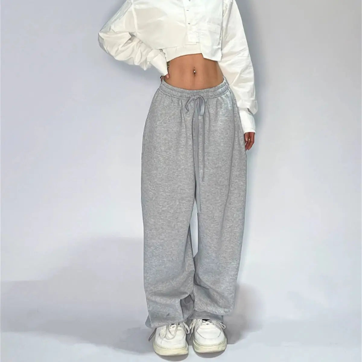 Women’s High-Waist Lace-Up Sweatpants