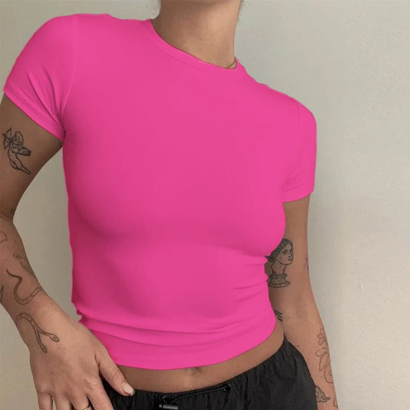 Women's Slim Fit Short Sleeve T-Shirt - G&A Luxurys