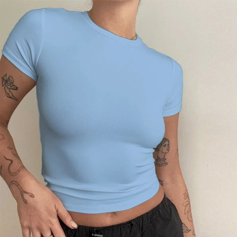 Women's Slim Fit Short Sleeve T-Shirt - G&A Luxurys