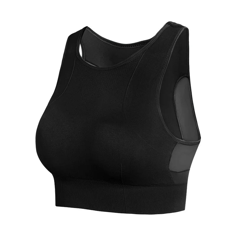 Women’s Shockproof Mesh Crop Sports Bra
