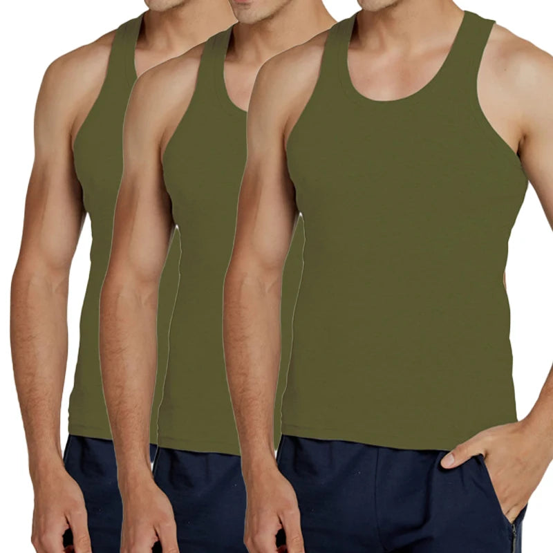 3-Pack Men’s 100% Cotton Tank Tops - G&A Luxurys