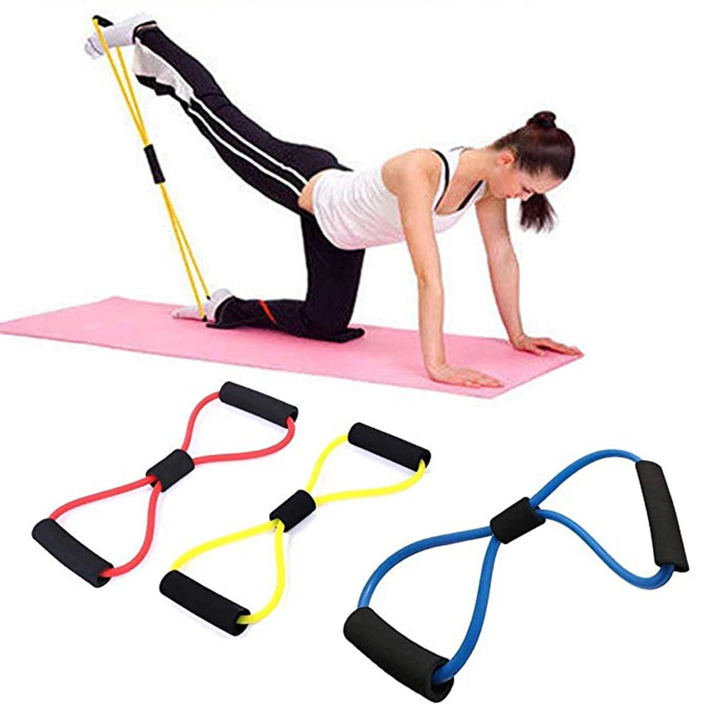 8-Shaped Resistance Band – Elastic Chest Expander for Yoga, Strength & Home Fitness Training
