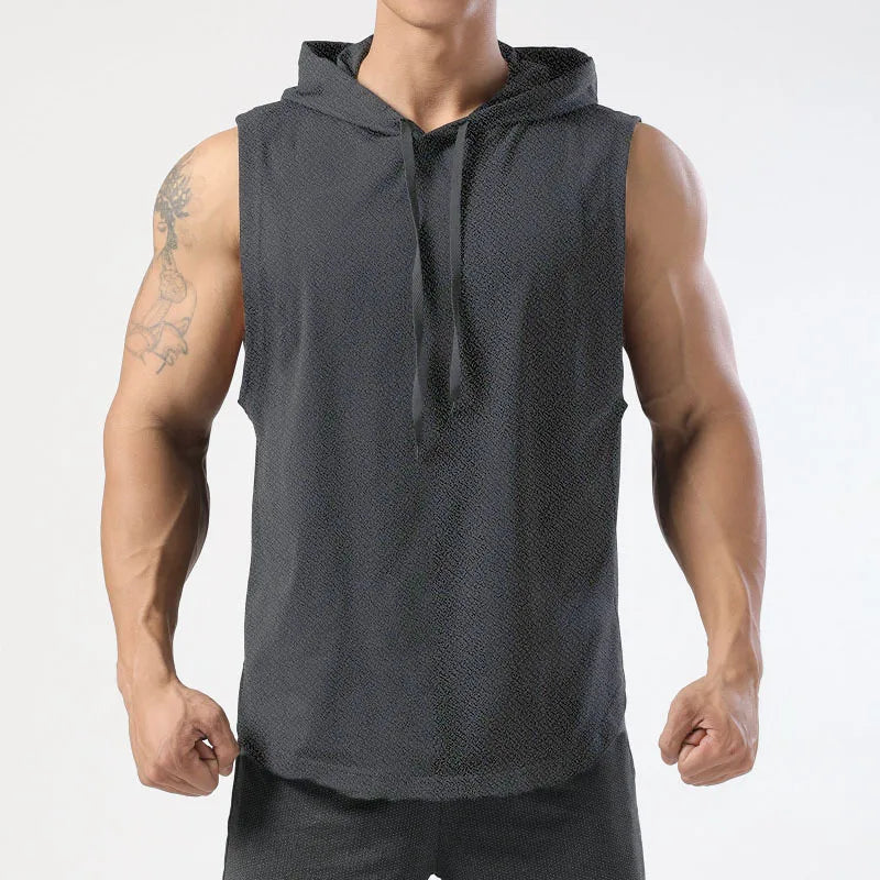 Men's Hooded Sleeveless Running Vest - G&A Luxurys