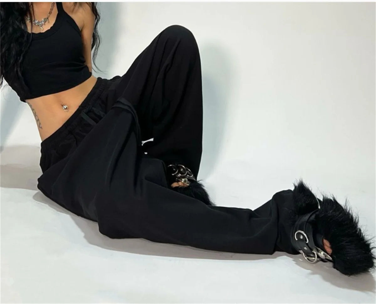 Women’s High-Waist Lace-Up Sweatpants