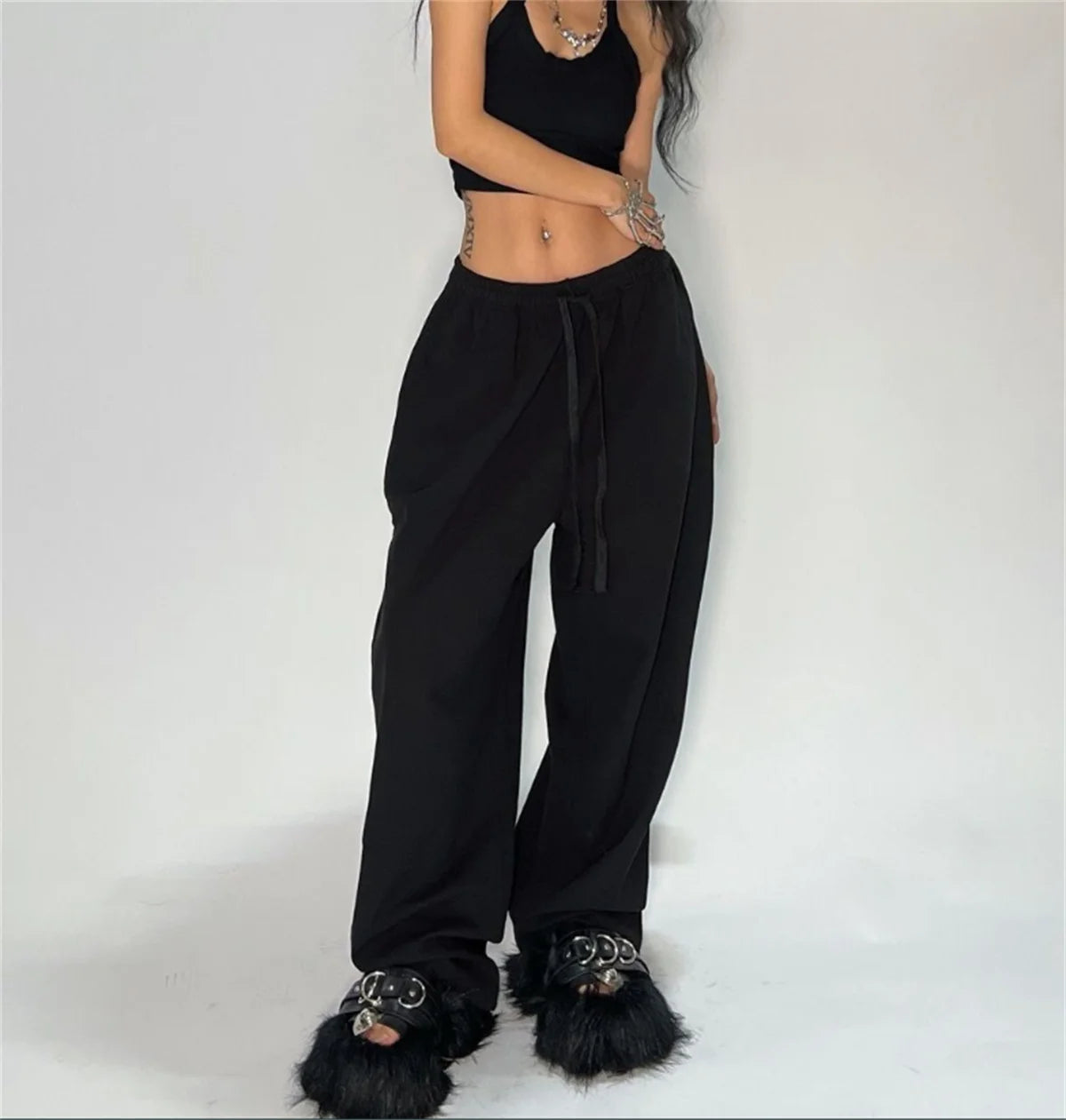 Women’s High-Waist Lace-Up Sweatpants