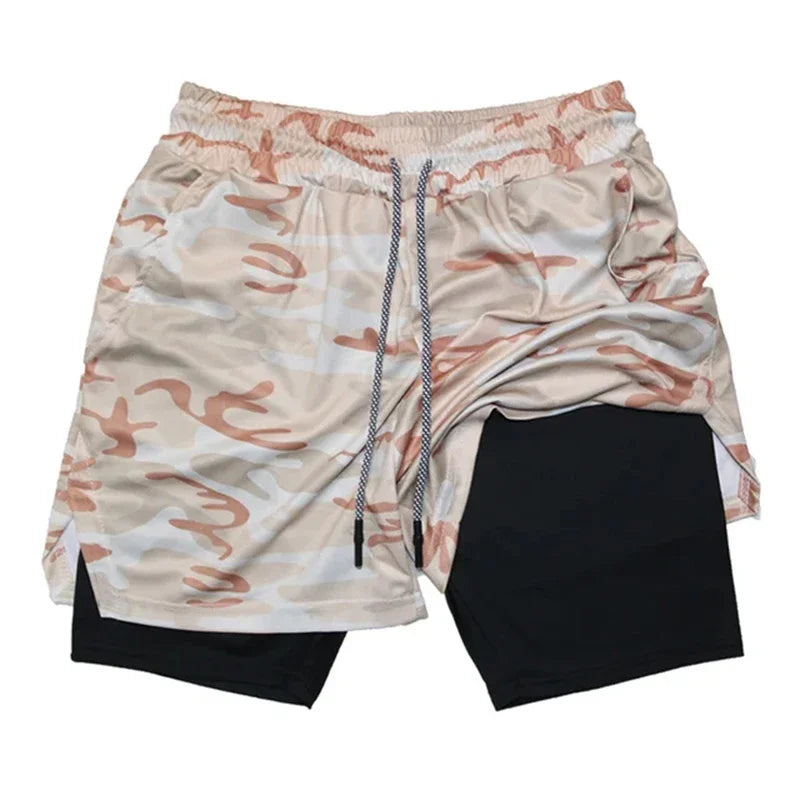 Men’s Multi-Pocket Camouflage Mesh Shorts - G&A Luxurys