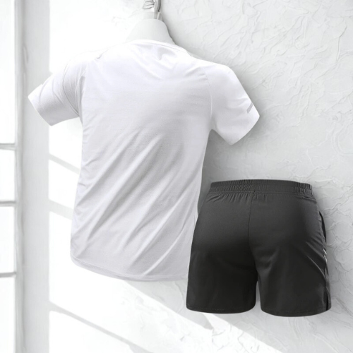 Men’s Quick-Dry Sports Set – 2-Piece Running T-Shirt & Shorts