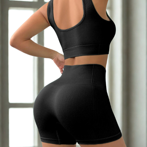 Seamless Ribbed Yoga Set 2-Piece C for Women’s Gym Fitness