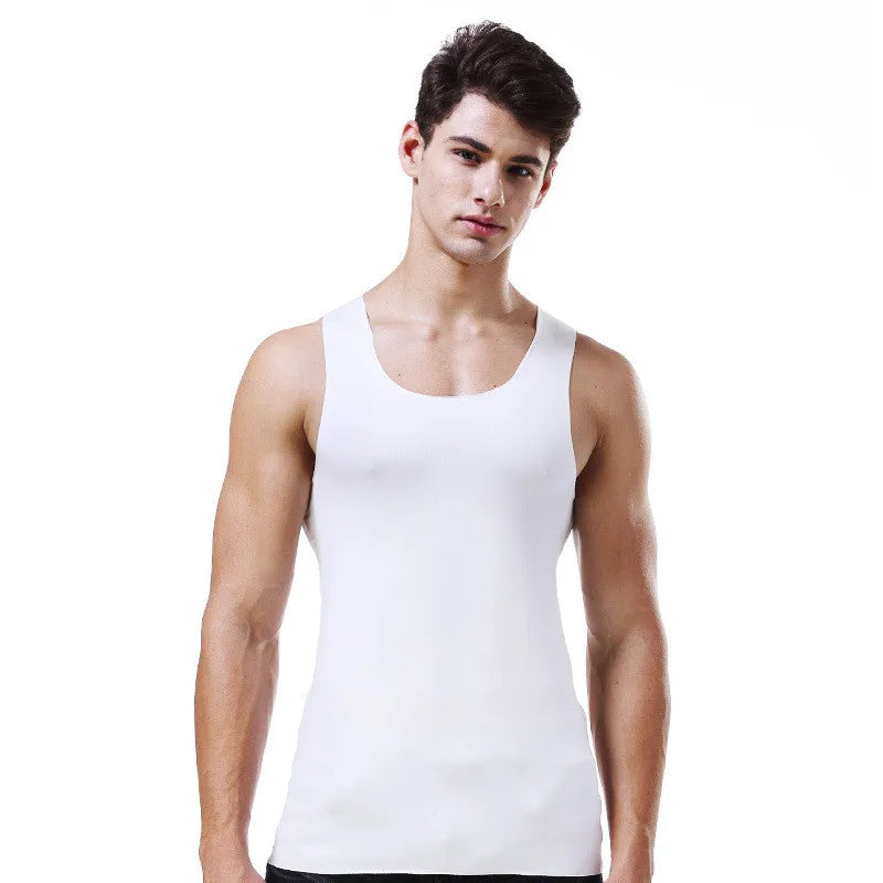 Ice Silk Men’s Tank Top for Fitness & Casual Wear