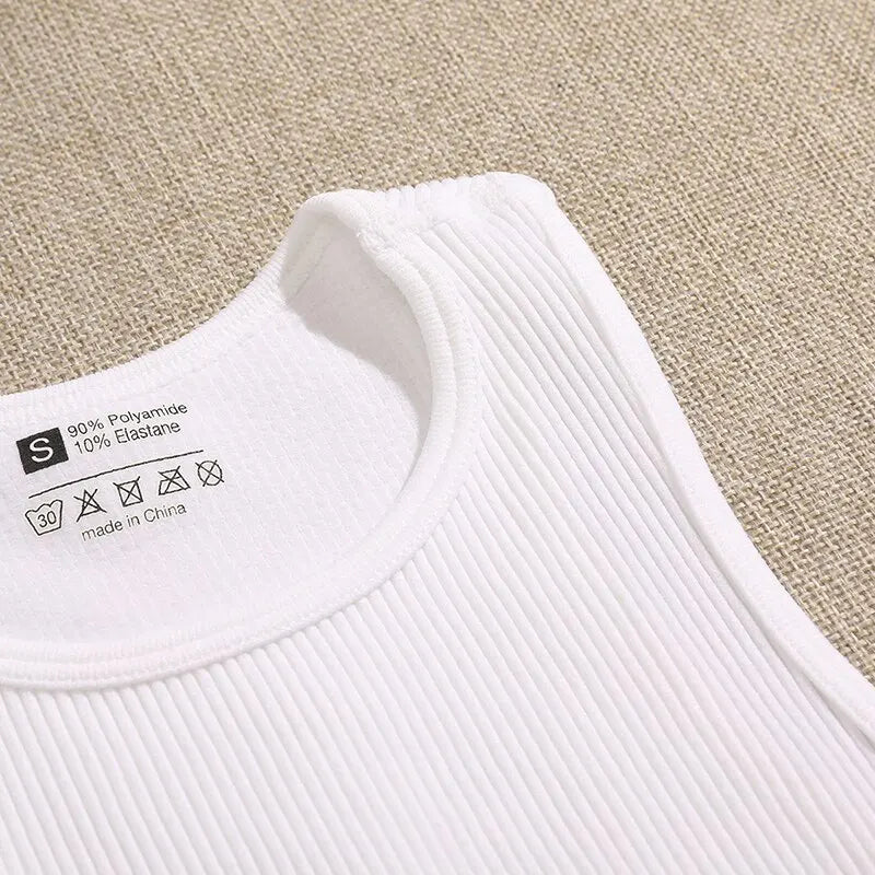 Seamless Ribbed Yoga Vest  Crop Tank Top for Gym, Workout & Streetwear