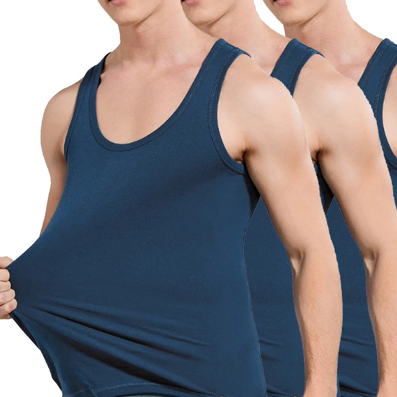 3-Pack Men’s 100% Cotton Tank Tops - G&A Luxurys