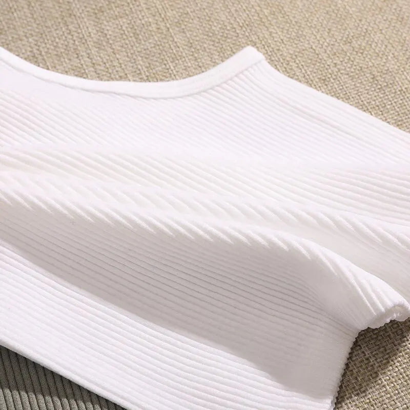 Seamless Ribbed Yoga Vest  Crop Tank Top for Gym, Workout & Streetwear