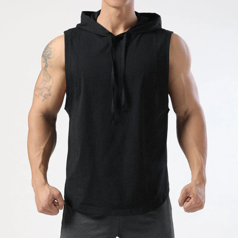 Men's Hooded Sleeveless Running Vest - G&A Luxurys