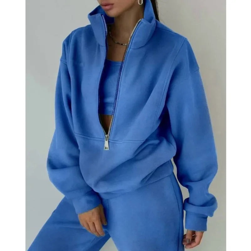 Women’s Autumn Winter Tracksuit 2-Piece Set for Casual & Sporty Wear