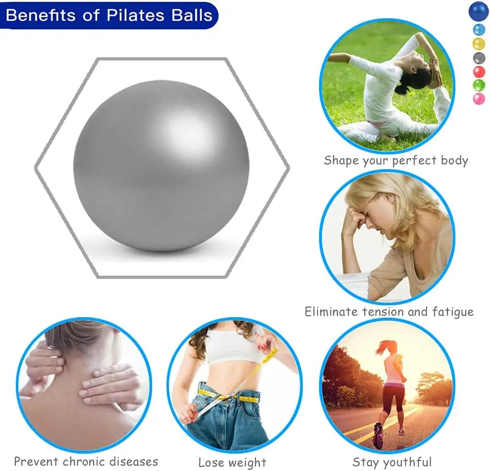  Pilates Yoga Ball 25cm for Home Fitness & Stability Training