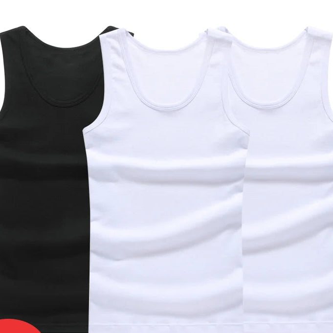 3-Pack Men’s 100% Cotton Tank Tops - G&A Luxurys