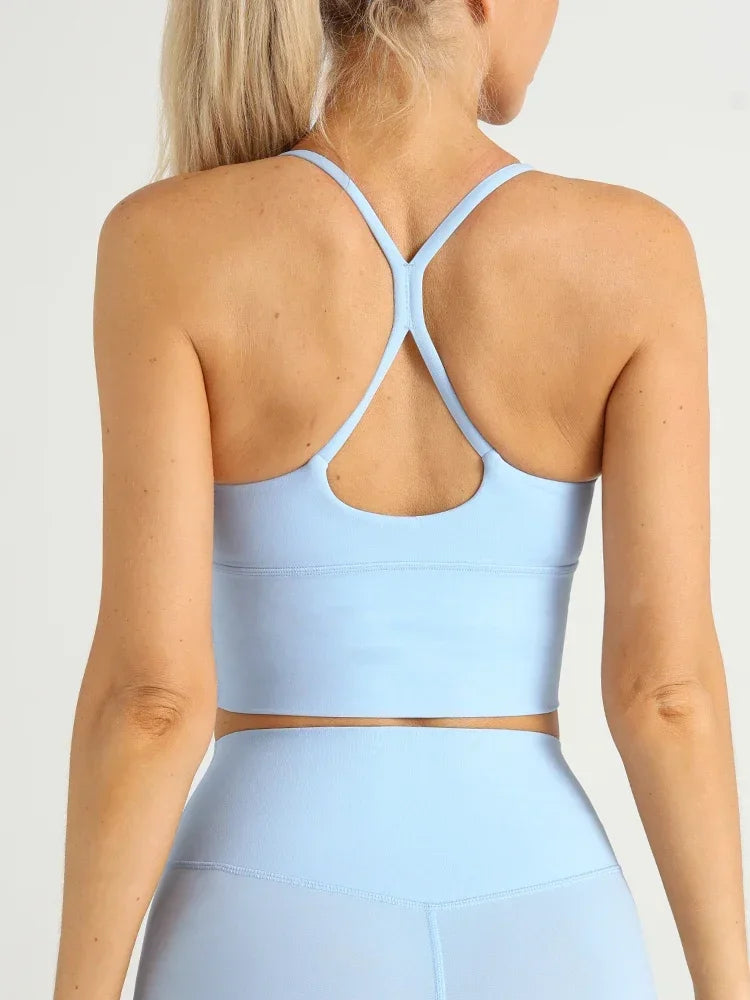 Women’s Sexy Cross Back Sports Bra Y-Shaped Gym Yoga Fitness 