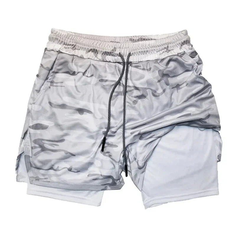 Men’s Multi-Pocket Camouflage Mesh Shorts - G&A Luxurys