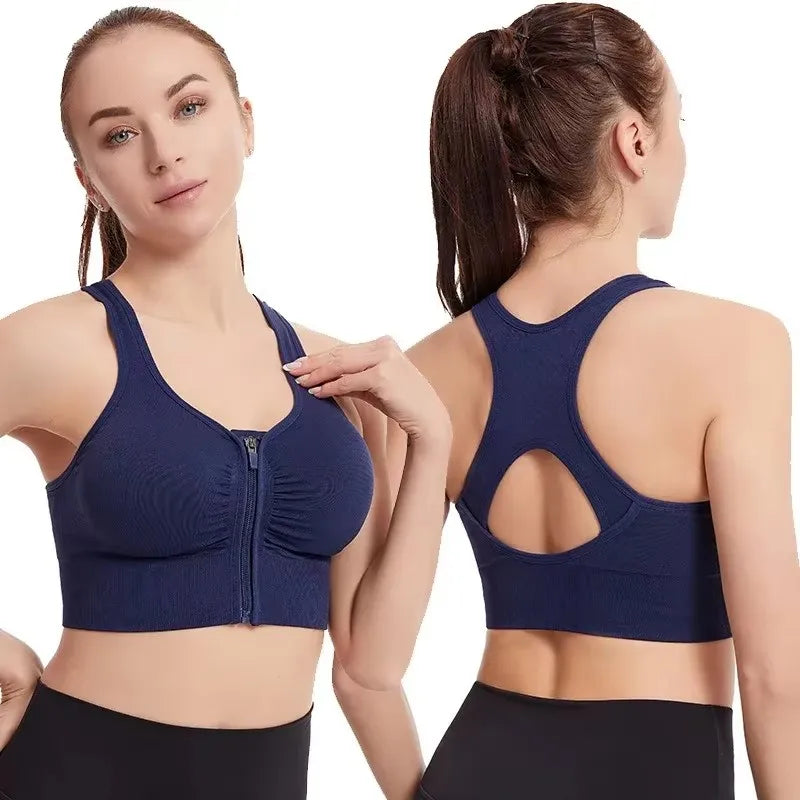 Women's Front-Zip Sports Bra for Gym - G&A Luxurys