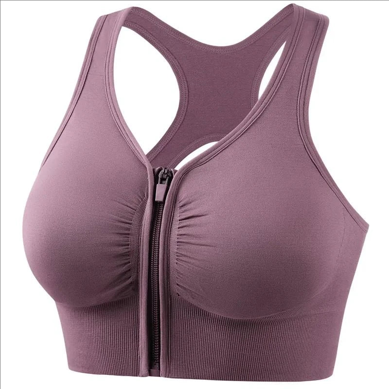Women's Front-Zip Sports Bra for Gym - G&A Luxurys