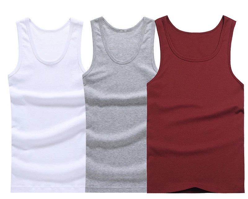 3-Pack Men’s 100% Cotton Tank Tops - G&A Luxurys