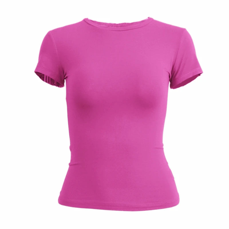 Women's Slim Fit Short Sleeve T-Shirt - G&A Luxurys