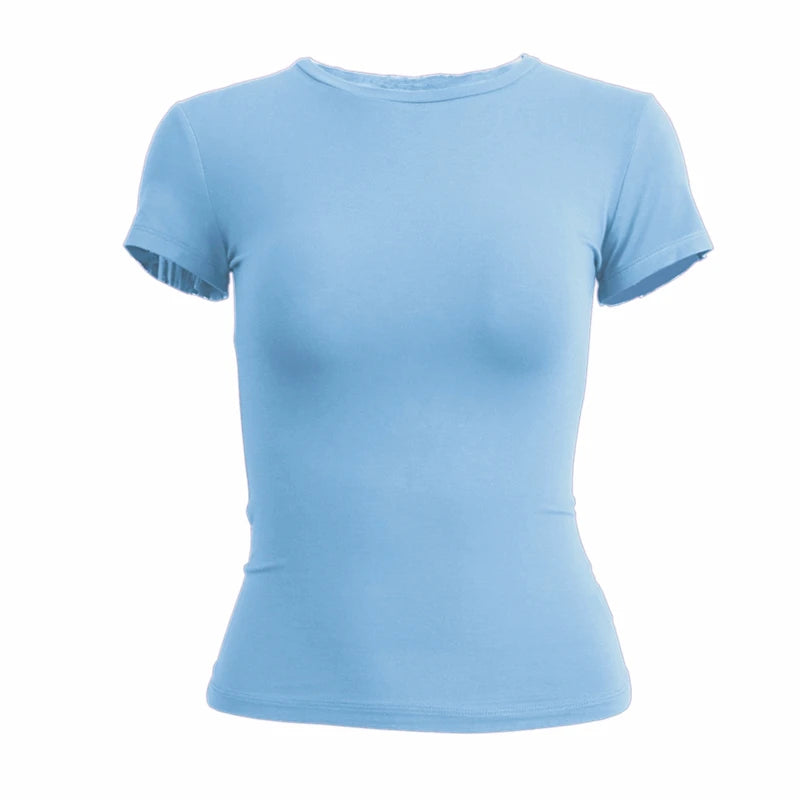Women's Slim Fit Short Sleeve T-Shirt - G&A Luxurys
