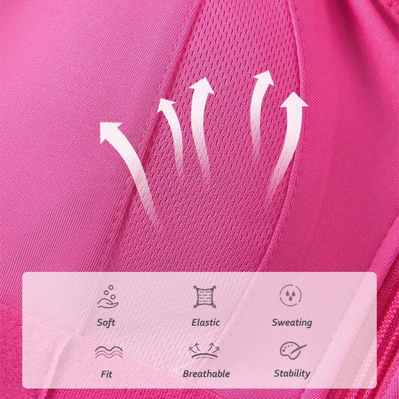 Seamless Shockproof Padded Yoga Bra with front Zipper